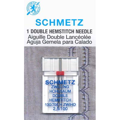 SCHMETZ NEEDLE - DOUBLE HEMSTITCH 2.5/100 (1773)