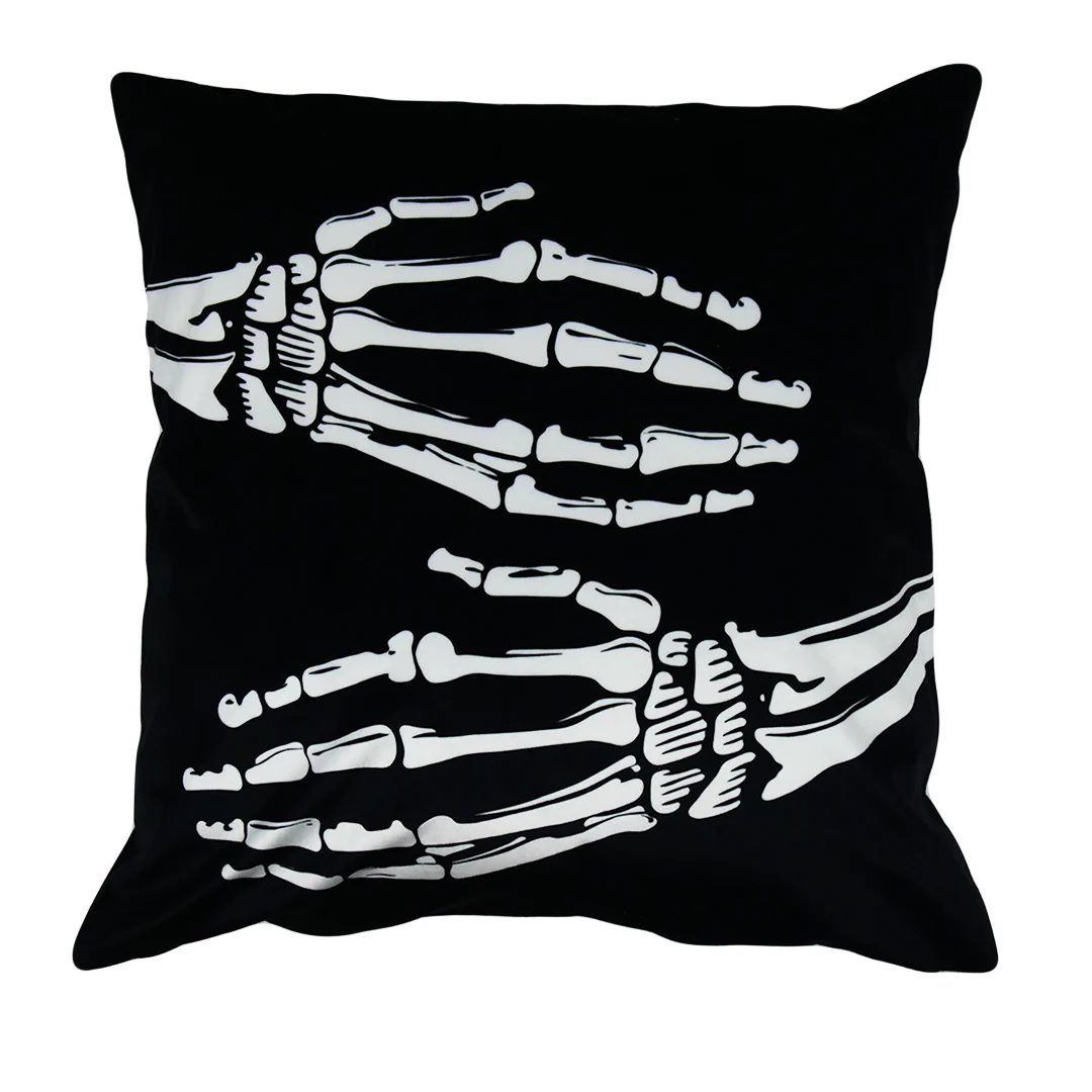 CUSHION COVER - SKELETON HANDS