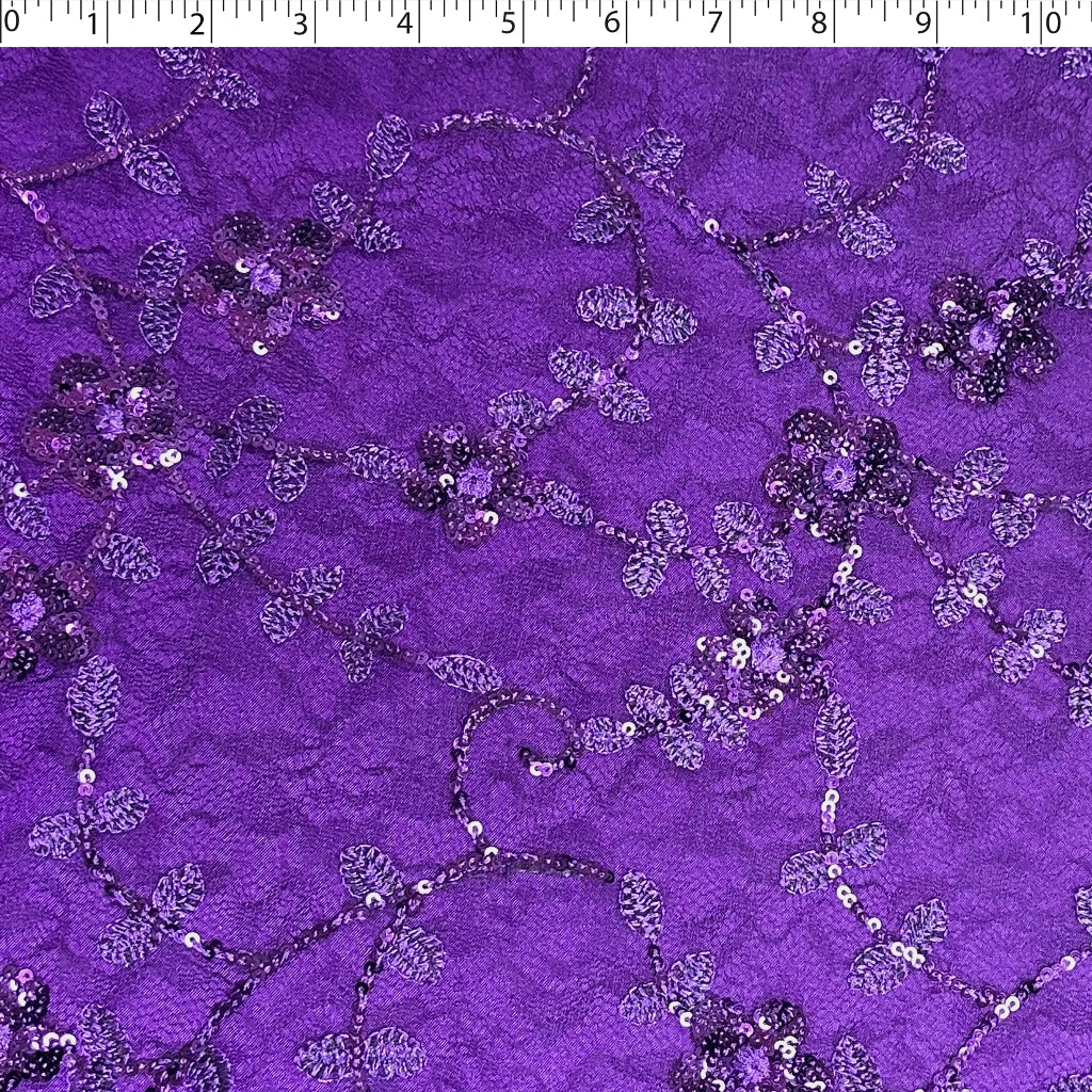 LUCIANA EMBROIDERED SEQUIN TULLE - FLORAL - Image 5