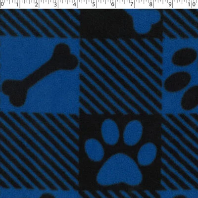 MOUNTAIN FLEECE PRINTS - PAWS ON PLAID - Image 3