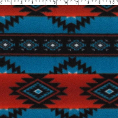 MOUNTAIN FLEECE PRINTS - NAVAJO DIAMOND STRIPE