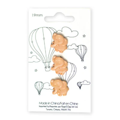 KIDS BUTTON - ELEPHANT 19MM (Elephant) - Image 2