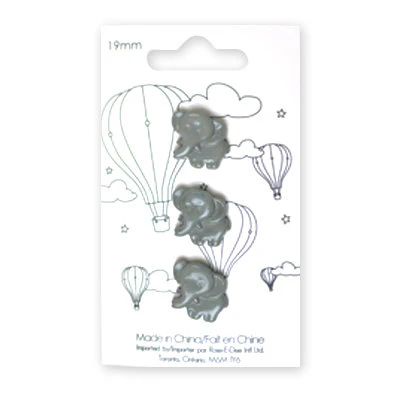 KIDS BUTTON - ELEPHANT 19MM (Elephant) - Image 4