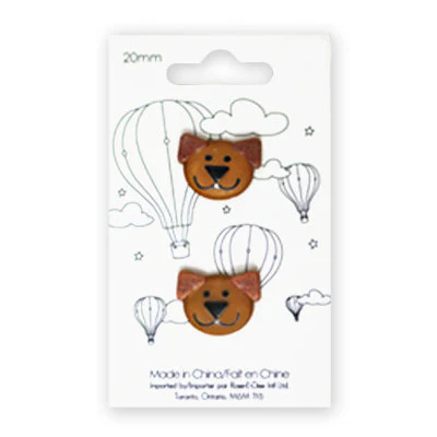 KIDS BUTTON - DOG 20MM