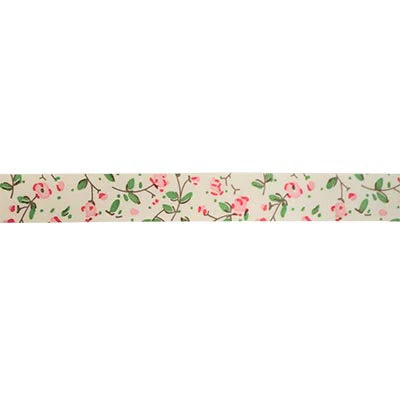 SINGLE FACE FLORAL WOVEN TAPE 15MM