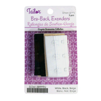 57MM BRA-BACK EXTENDER WITHOUT ELASTIC 3PCS