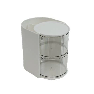 2 TIER CRAFT AND SEWING ORGANIZER WITH ROUND SWIVEL DRAWERS