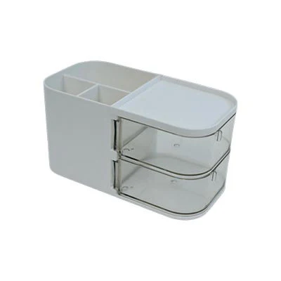 2 TIER CRAFT AND SEWING ORGANIZER WITH SQUARE SWIVEL DRAWERS