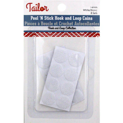 14MM PEEL N STICK HOOK N LOOP COINS LIGHT DUTY - Image 2