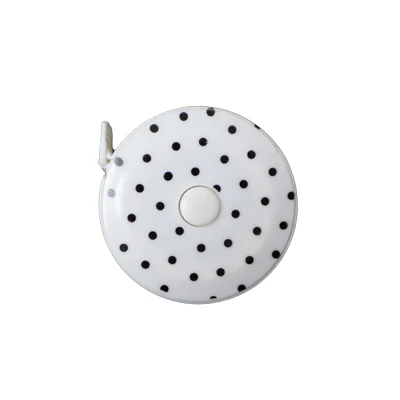 TAPE MEASURE RETRACTABLE - BLACK AND WHITE POLKA DOT 150CM (60") - Image 3