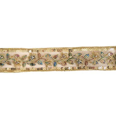 SEQUIN EMBROIDERED TRIM 4.1CM