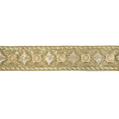 SEQUIN EMBROIDERED TRIM 4CM