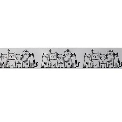 SINGLE FACE SATIN CAT RIBBON 25MM (1")