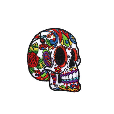 APPLIQUE SKULL IRON-ON 7CM X 8CM