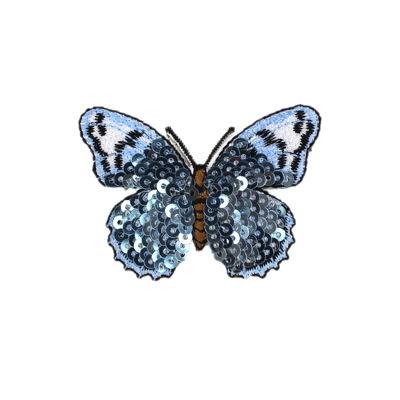 APPLIQUE BUTTERFLY WITH SEQUINS 6.5CM X 4.9CM - Image 2