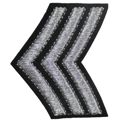 APPLIQUE SERGEANT STRIPES 6.6CM X 5.2CM