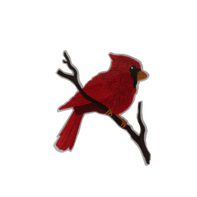 CARDINAL ON BRANCH APPLIQUE 8.5CM