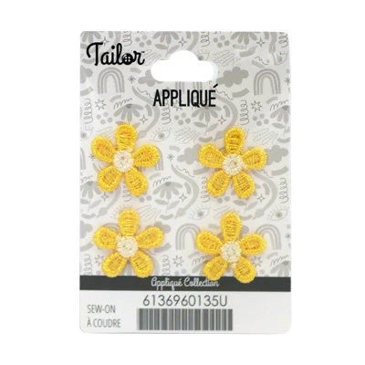 TINY DAISY APPLIQUE - SEW ON - 2*2CM - Image 2