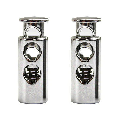 METAL CORD STOP 2 HOLE BULLET 18MMX7MM (5MM HOLE)