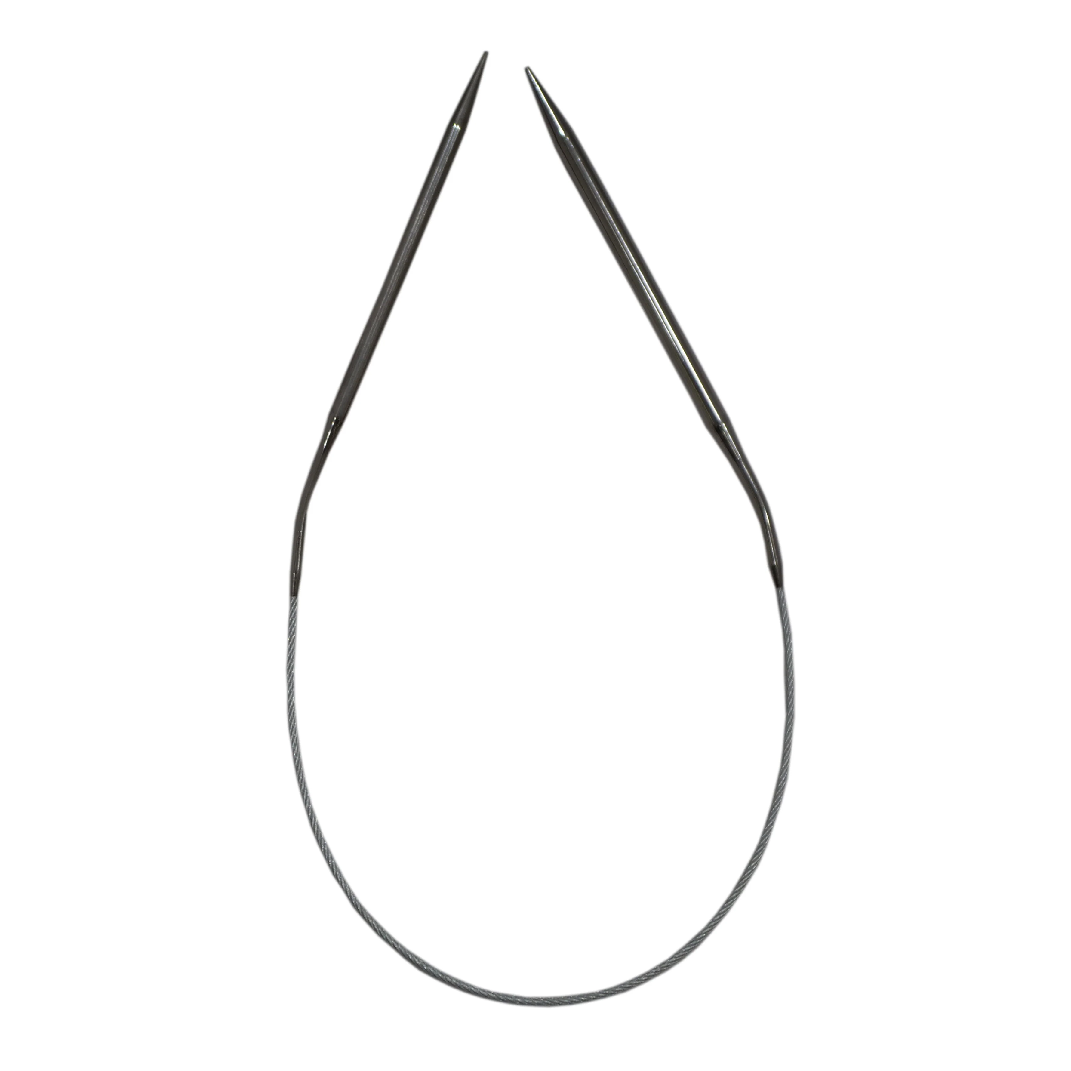 KNITTING NEEDLES - STEEL 40CM CIRCULAR 5MM