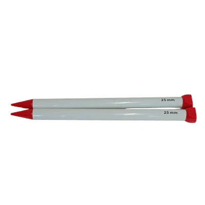 PLASTIC KNITTING NEEDLES - 25MM