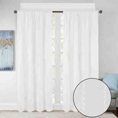 EMELINE ROD POCKET PANEL - WHITE
