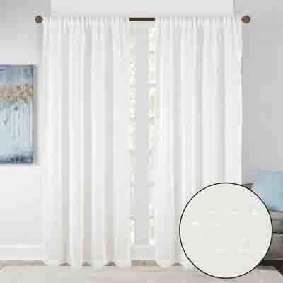 CHROMA ROD POCKET PANEL - IVORY