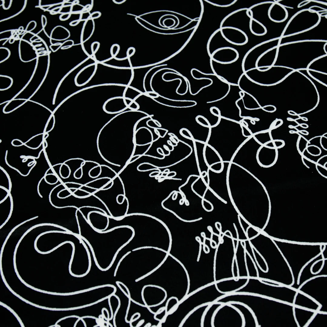 ARIELLE - KNIT PRINTS - ABSTRACT SKULLS/EYES - Image 3