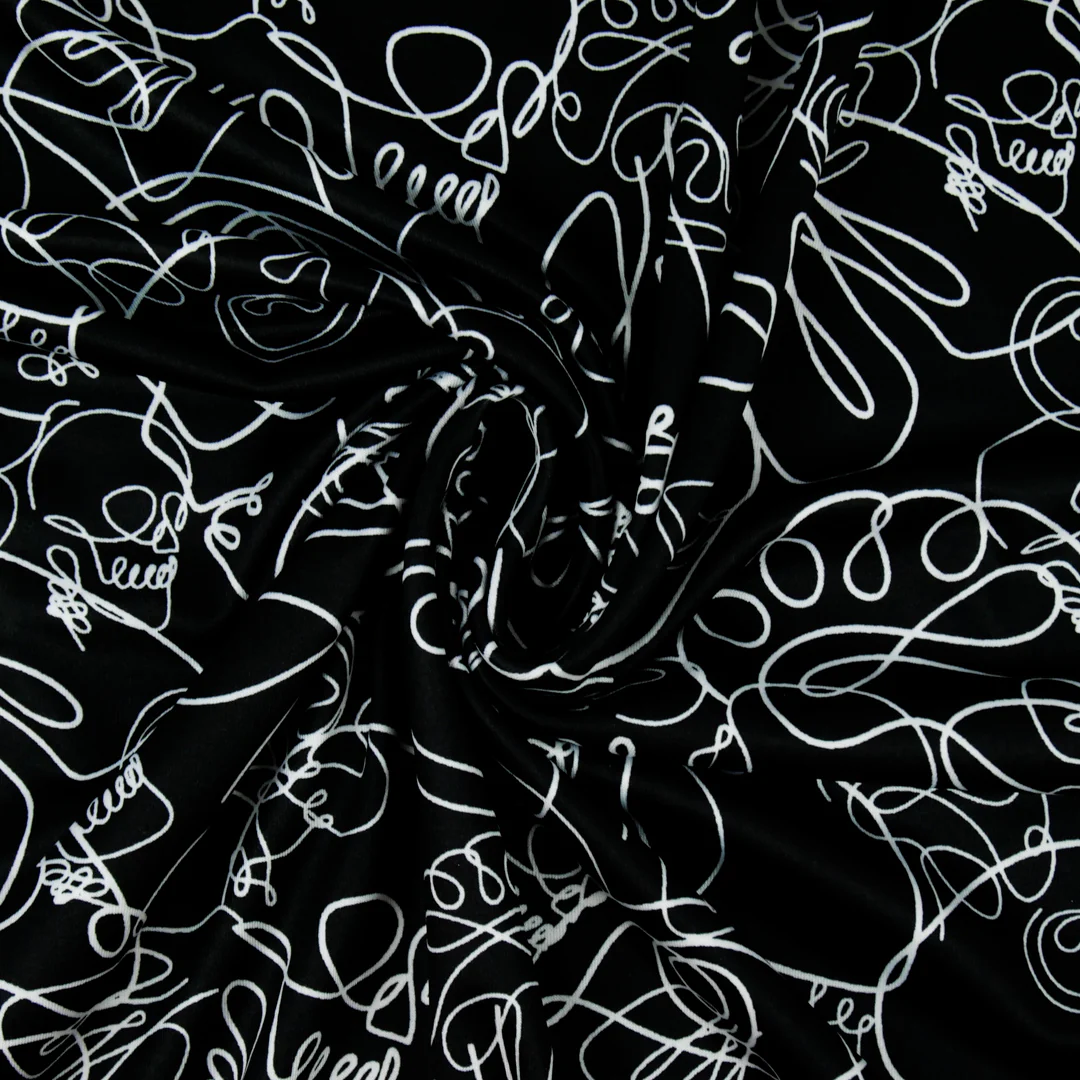 ARIELLE - KNIT PRINTS - ABSTRACT SKULLS/EYES - Image 4