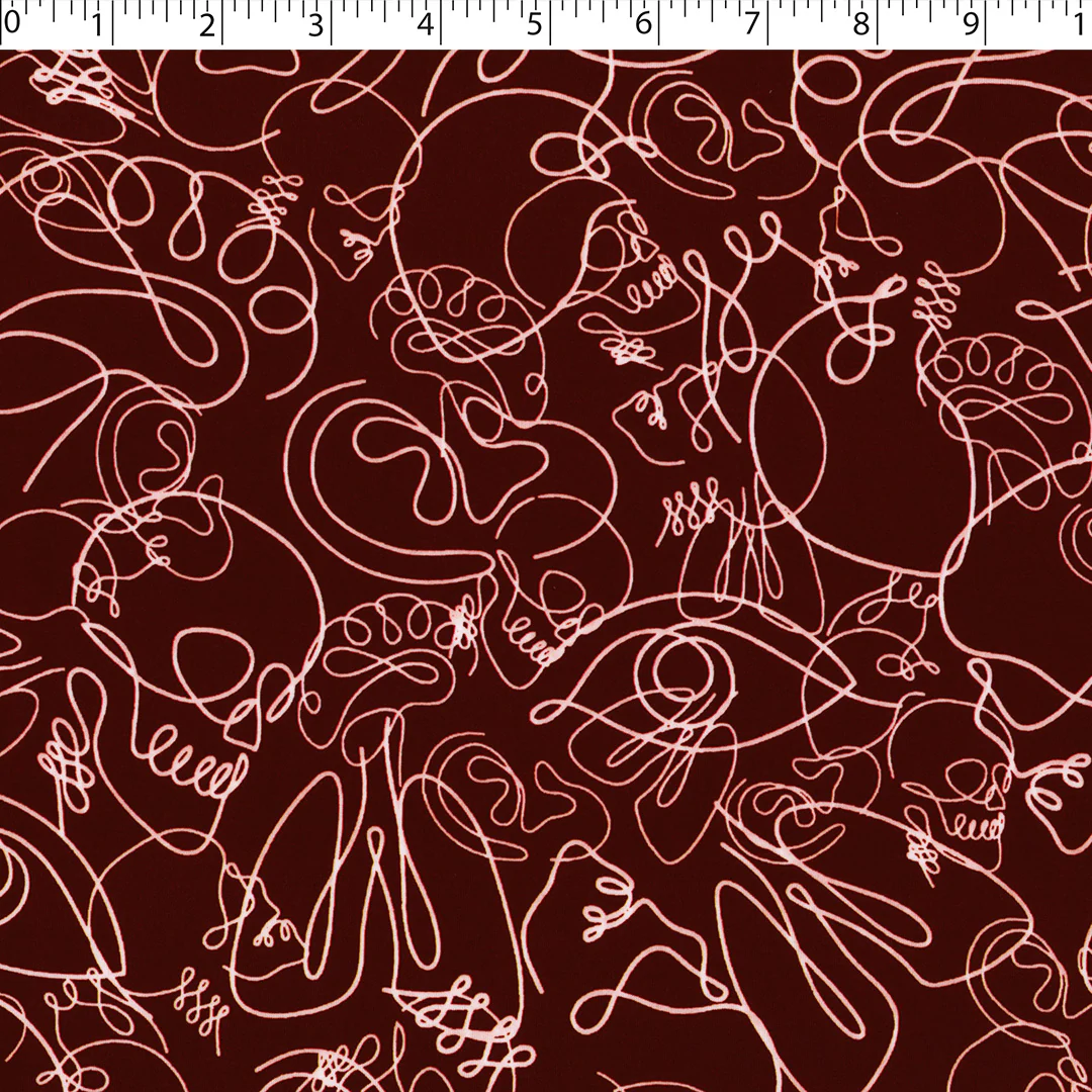 ARIELLE - KNIT PRINTS - ABSTRACT SKULLS/EYES
