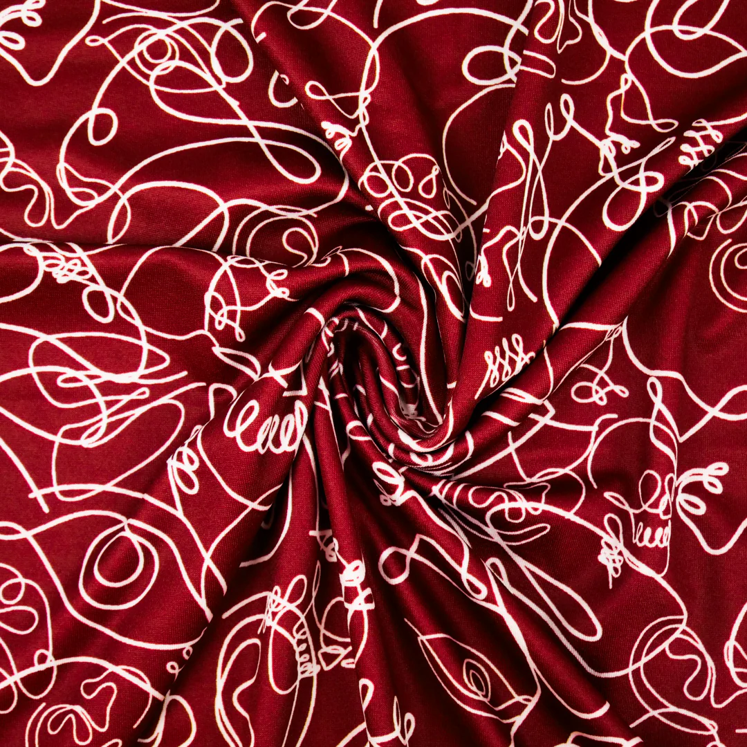 ARIELLE - KNIT PRINTS - ABSTRACT SKULLS/EYES - Image 4