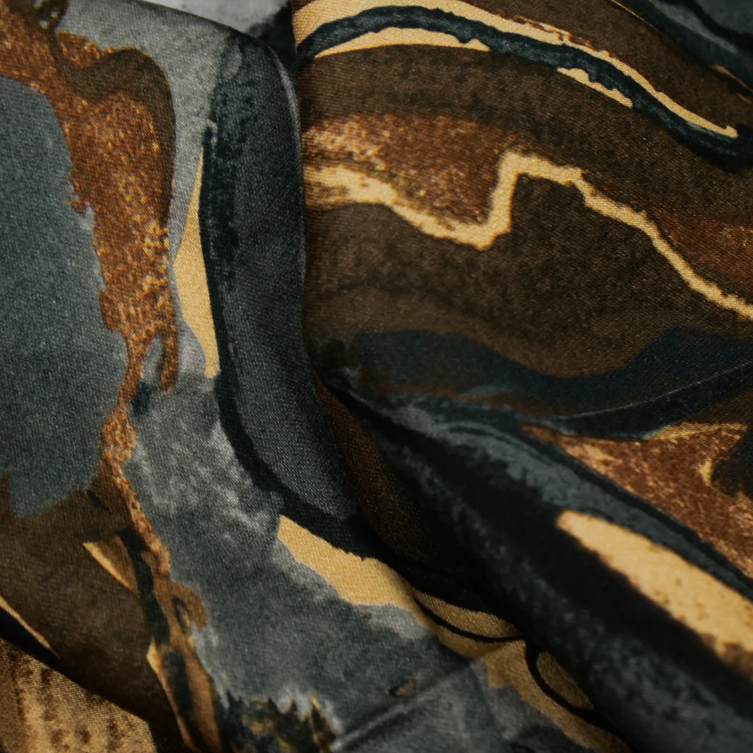 AROMA - RAYON SATIN PRINTS - MARBLE SWIRL - Image 3