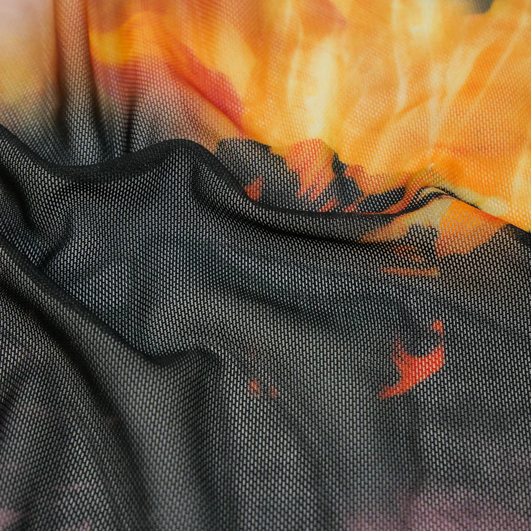 AUTUMN EMBERS - MESH PRINTS - LARGE FLORAL - Image 3