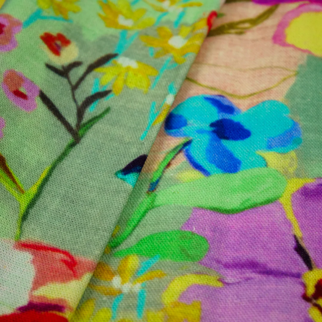 BARBADOS - RAYON/LINEN PRINTS - FLAT FLORAL - Image 3