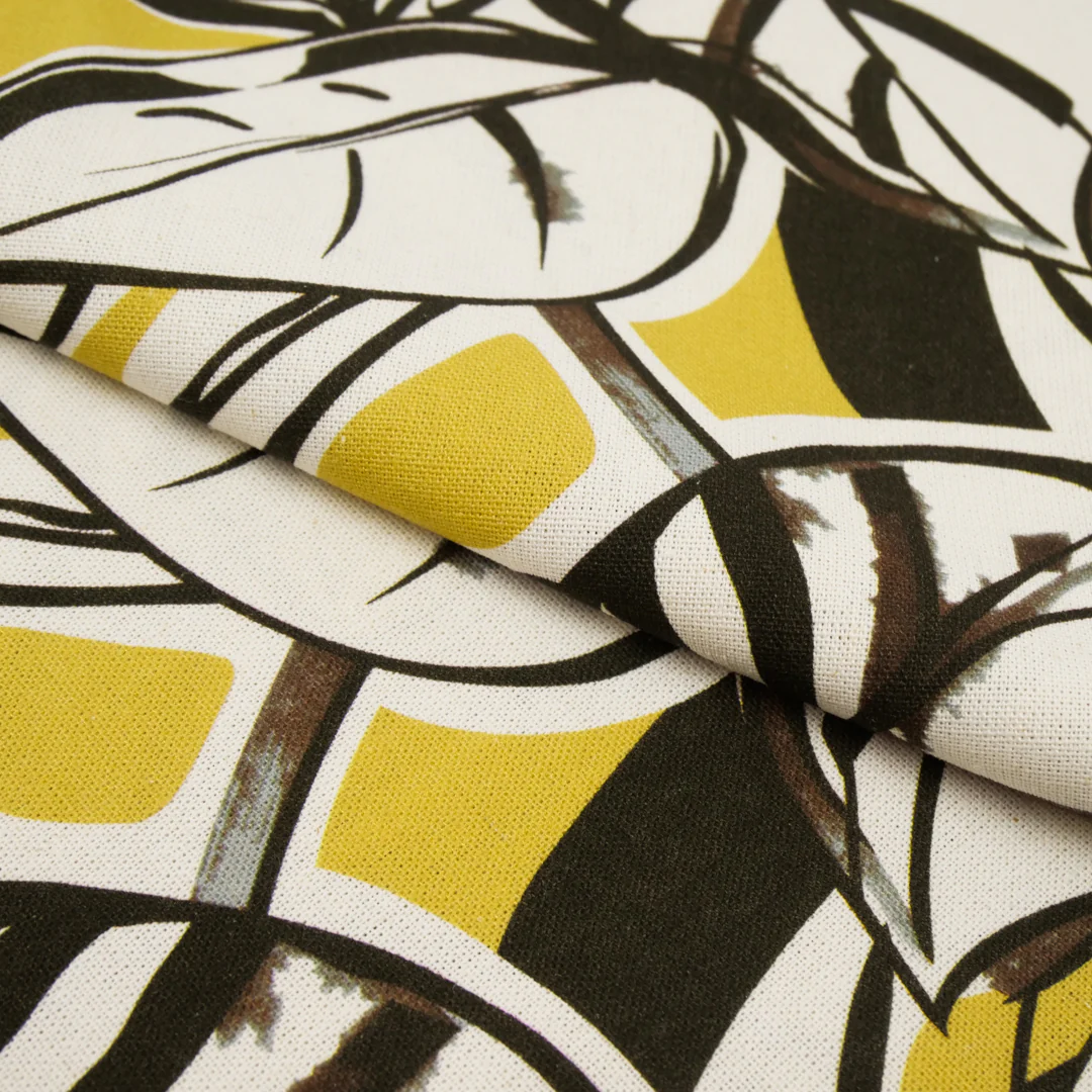 BARBADOS - RAYON/LINEN PRINTS - TROPICAL LEAVES - Image 3