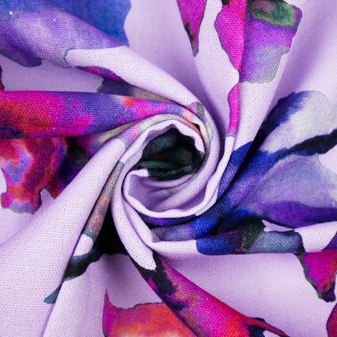 BARBADOS - RAYON/LINEN PRINTS - WATERCOLOR FLORAL - Image 2