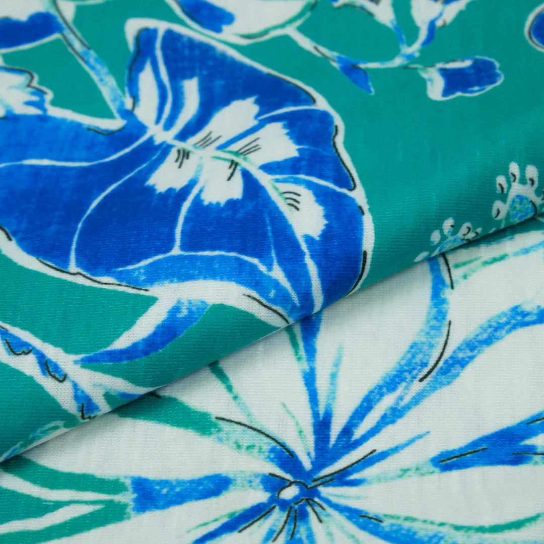 BOREALIS OASIS - SLUB KNIT PRINTS - MONOTONE FLORAL - Image 2
