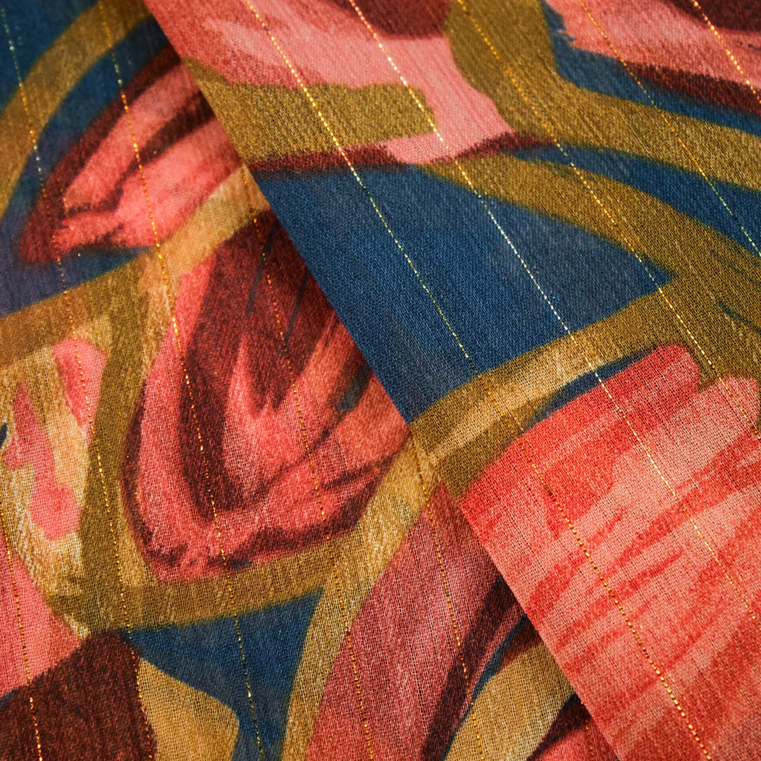 CANNES - METALLIC PRINTS - FLORAL ABSTRACT - Image 4