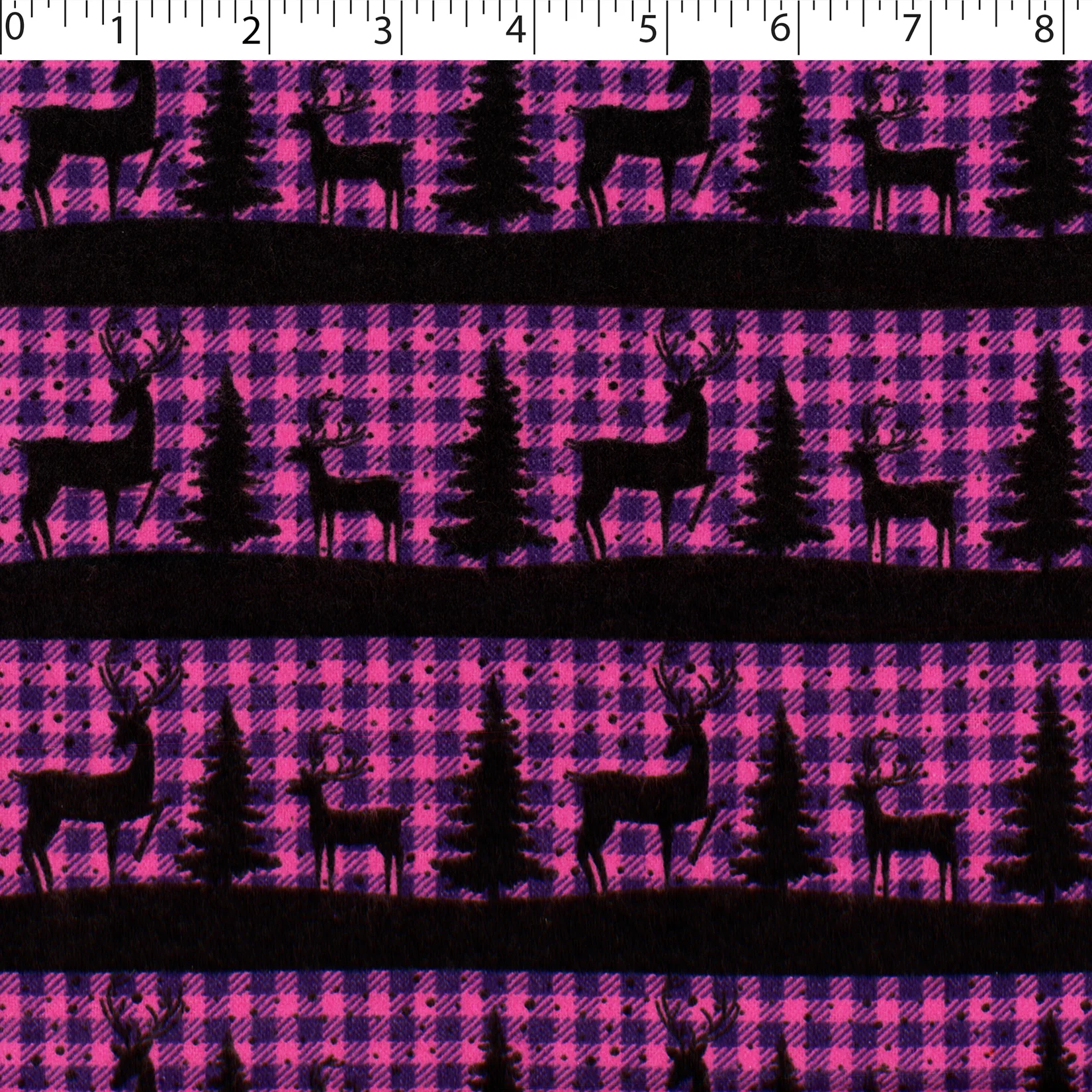 FLANNELETTE PRINTS - REINDEER STRIPE