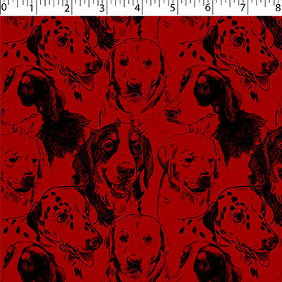 FLANNELETTE PRINTS - DOG FACES - Image 3