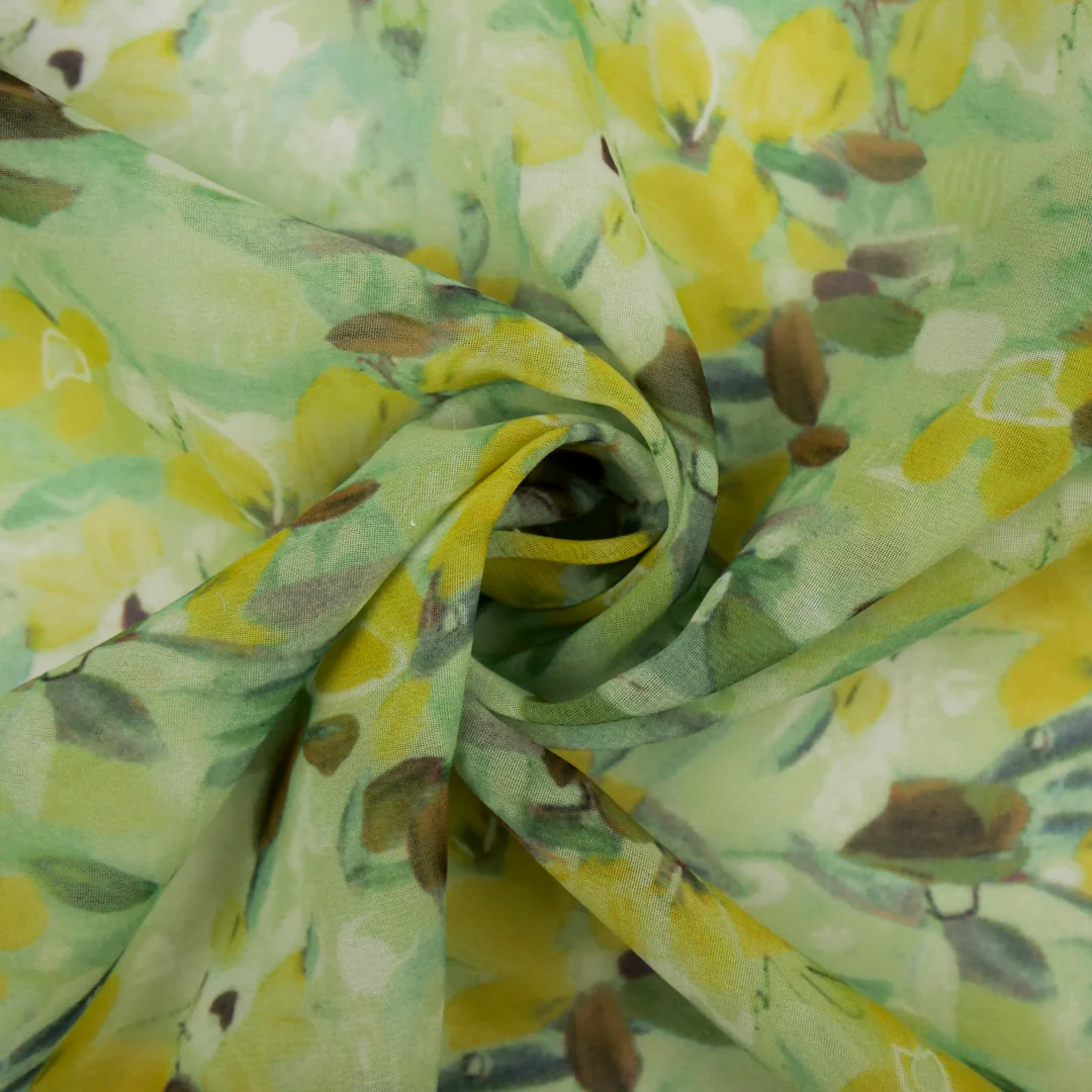 DAY DREAM COLLECTION - CHIFFON PRINTS - ABSTRACT LEAVES - Image 3