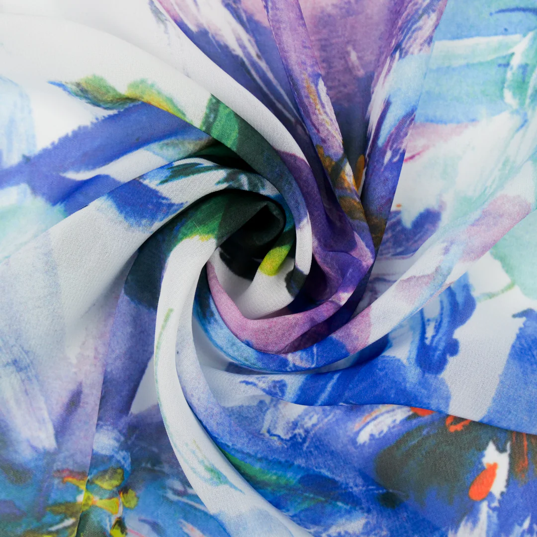 ELEGANZA - CHIFFON PRINTS - WATERCOLOUR FLORAL - Image 3