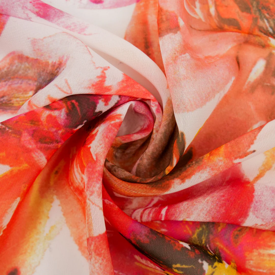 ELEGANZA - CHIFFON PRINTS - WATERCOLOUR FLORAL - Image 3
