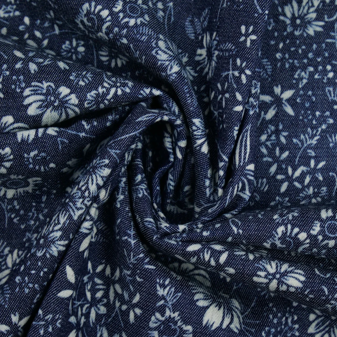 EVERYDAY BLUE - COTTON DENIM PRINTS - SMALL FLORAL