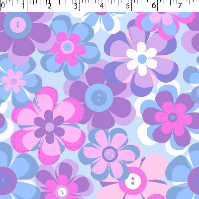 FLANNELETTE PRINTS - BUTTON FLOWERS - Image 3