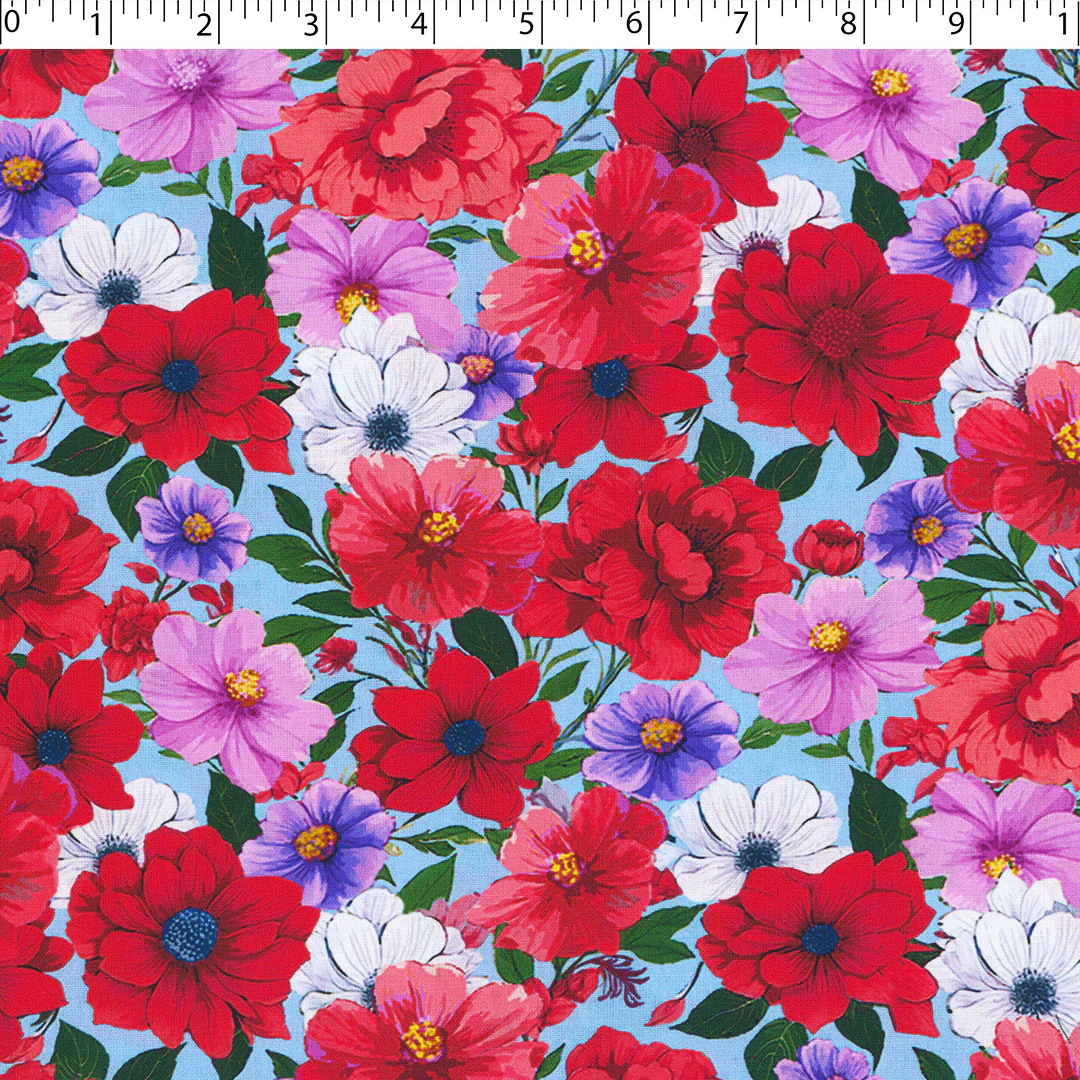 FLORAL FIELDS - 004 BLUE