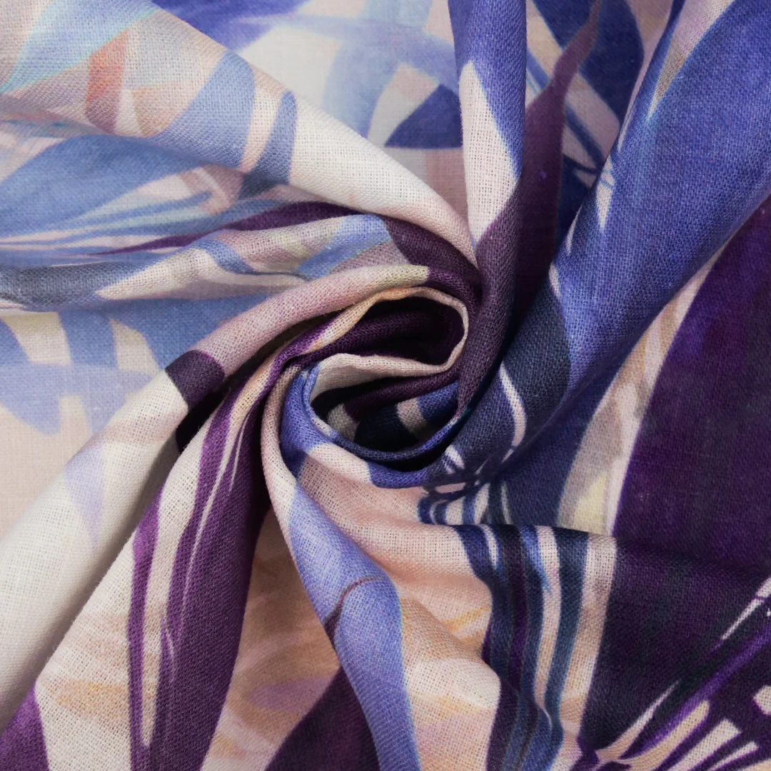 GALWAY - LINEN PRINTS - TROPICAL LEAVES - Image 3