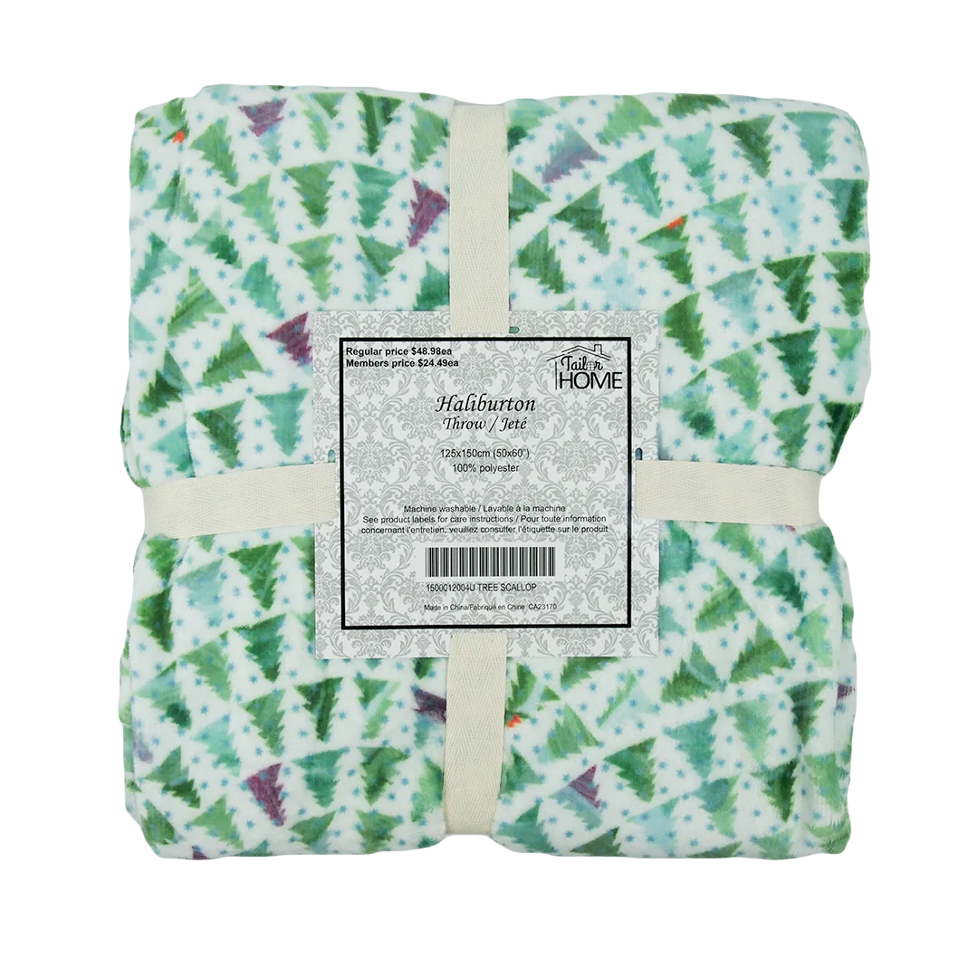 HALIBURTON THROW - TREE SCALLOP