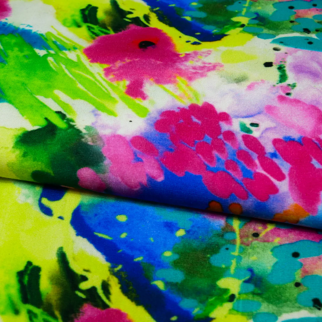 JUSTIN AND JUSTINE - COTTON POPLIN PRINTS - ABSTRACT WATERCOLOR - Image 2