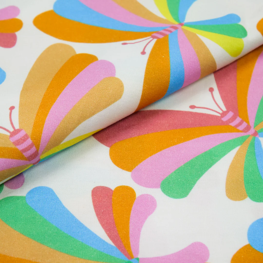 JUSTIN AND JUSTINE - COTTON POPLIN PRINTS - BUTTERFLIES - Image 2